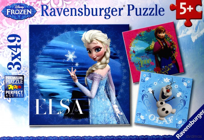 RAVENSBURGER 3x49 el. Elsa Anna & Olaf [PUZZLE]