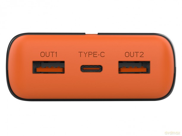 Power bank EnerGen 20000mAh PD+QC3.0 czarno-pomarańczowy