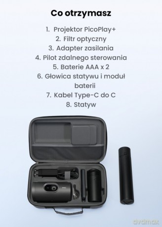 Projektor picoPlay, zestaw: stojak+powerbank
