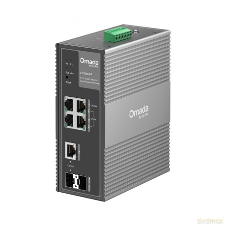 Przełącznik IES206GPP Industrial Easy Managed Omada, 6 portów gigabitowych, w tym 3 portPoE+ i