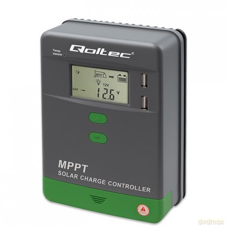 Solarny regulator ładowania MPPT z czujnikiem temperatury 40A | 12V/24V | LCD | 2xUSB | Bluetooth | APP | GEL | LiFePO4