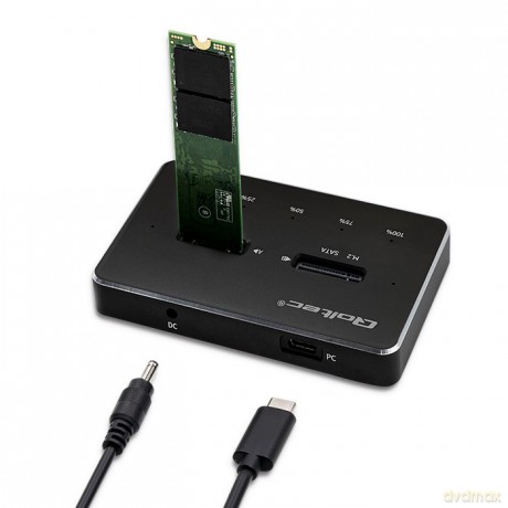 Stacja dokująca dysków 2x SSD M.2 SATA | NGFF | USB typ C