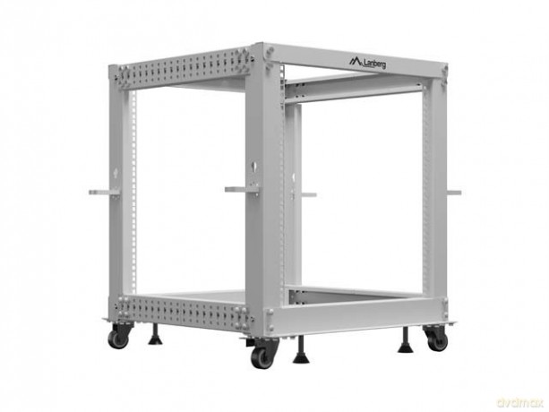 Stojak Open rack 19 cali 12U 600x600-1100 regulowany szary