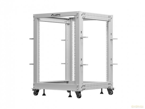 Stojak Open rack 19 cali 15U 600x600-1100 regulowany szary