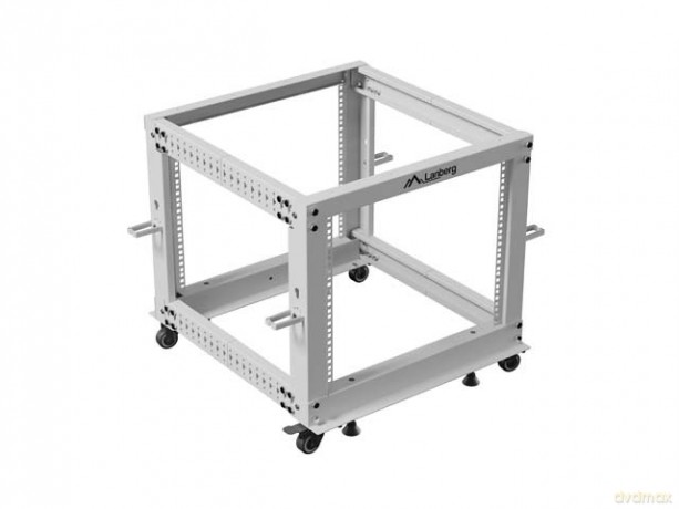 Stojak Open rack 19 cali 9U 600x600-1100 regulowany szary