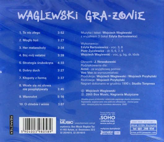 Wojciech Waglewski: Gra-Zonie [CD]