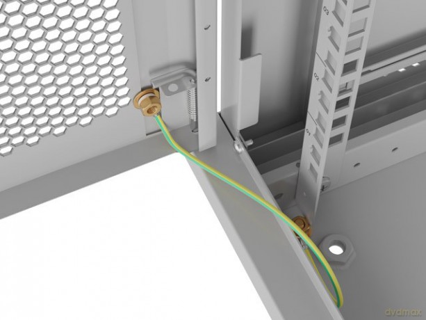 Szafa instalacyjna rack wisząca 19 cali 4U 600x450 drzwi perforowane (flat pack) szara