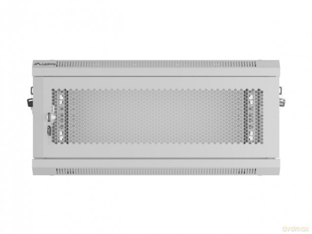 Szafa instalacyjna rack wisząca 19 cali 4U 600x450 drzwi perforowane (flat pack) szara