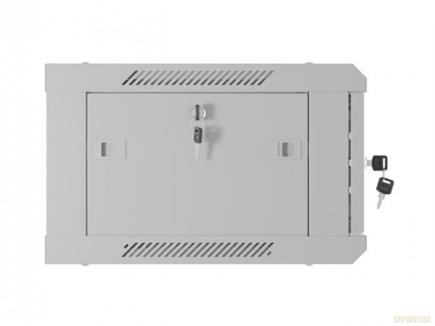 Szafa instalacyjna rack wisząca 19 cali 4U 600x450 drzwi perforowane (flat pack) szara