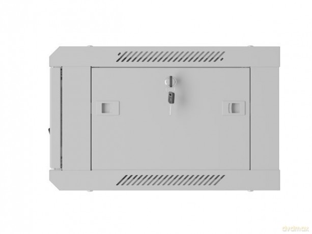 Szafa instalacyjna rack wisząca 19 cali 4U 600x450 drzwi perforowane (flat pack) szara