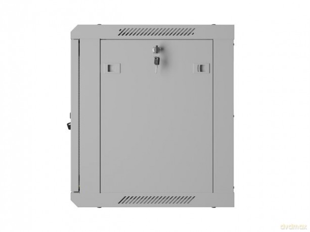 Szafa instalacyjna rack wisząca 19 cali 9U 600x450 drzwi perforowane (flat pack) szara