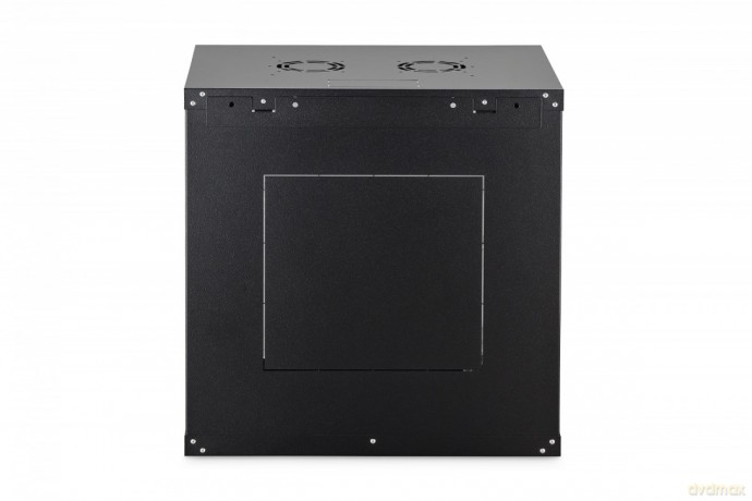 Szafa sieciowa wisząca Dynamic 19" 12U rack 607x600x450mm, drzwi szyba, czarna, niezłożona, 60kg