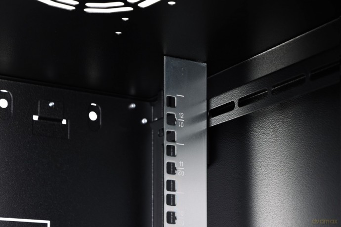 Szafa sieciowa wisząca Dynamic 19" 12U rack 607x600x600mm, drzwi szyba, czarna, niezłożona, 60kg