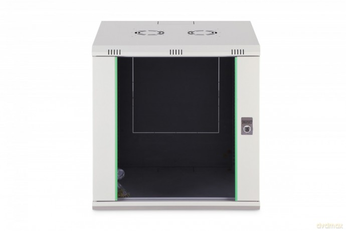 Szafa sieciowa wisząca Dynamic 19" 12U rack 607x600x600mm, drzwi szyba, szara, niezłożona, 60kg