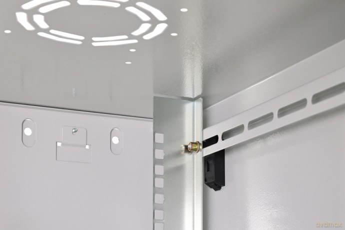 Szafa sieciowa wisząca Dynamic 19" 12U rack 607x600x600mm, drzwi szyba, szara, niezłożona, 60kg