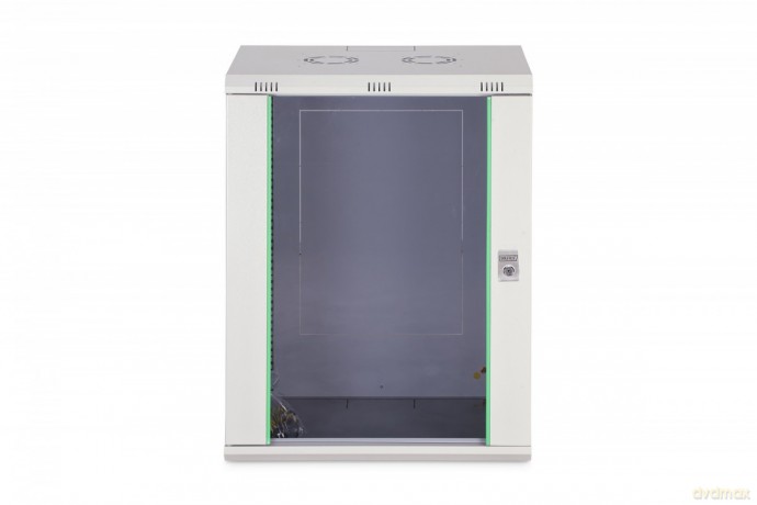 Szafa sieciowa wisząca Dynamic 19" 16U rack 785x600x450mm, drzwi szyba, szara, niezłożona, 60kg