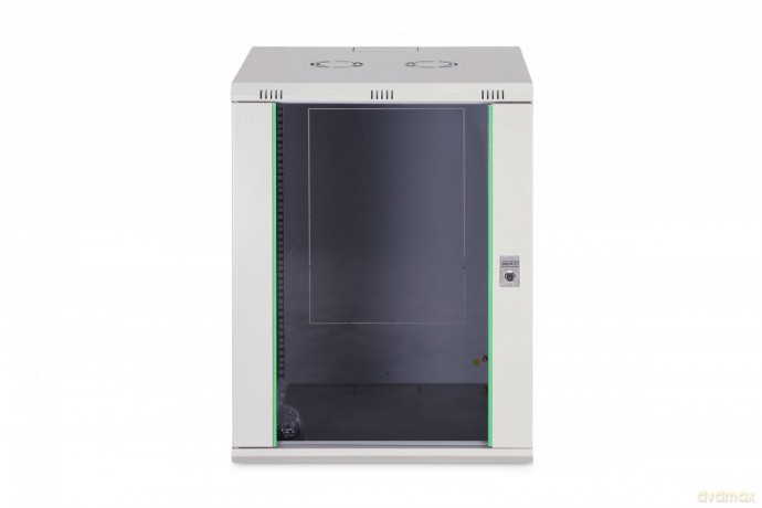 Szafa sieciowa wisząca Dynamic 19" 16U rack 785x600x600mm, drzwi szyba, szary, niezłożona, 60kg