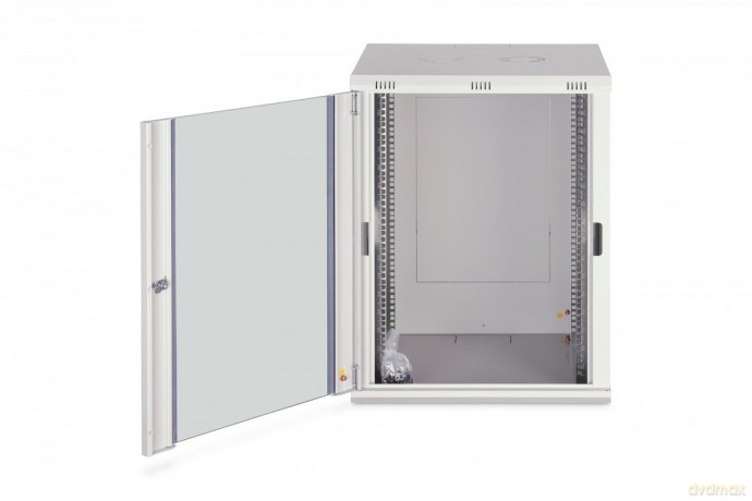 Szafa sieciowa wisząca Dynamic 19" 16U rack 785x600x600mm, drzwi szyba, szary, niezłożona, 60kg