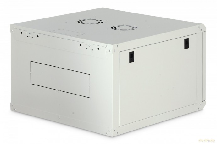Szafa sieciowa wisząca Dynamic 19" 7U rack 385x600x600mm, drzwi szyba, szara, niezłożona, 60kg