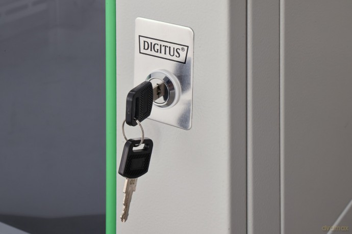 Szafa sieciowa wisząca Dynamic 19" 7U rack 385x600x600mm, drzwi szyba, szara, niezłożona, 60kg