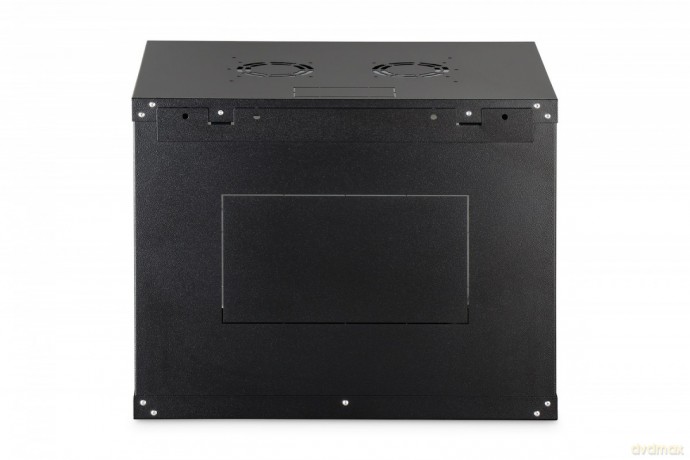 Szafa sieciowa wisząca Dynamic 19" 9U rack 474x600x450mm, drzwi szyba, czarna, niezłożona, 60kg
