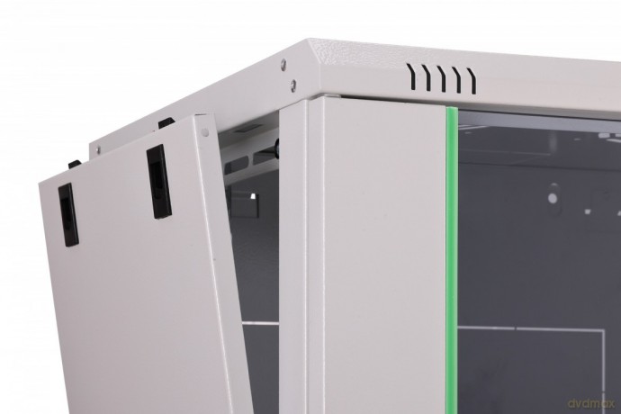Szafa sieciowa wisząca Dynamic 19" 9U rack 474x600x450mm, drzwi szyba, szara, niezłożona, 60kg