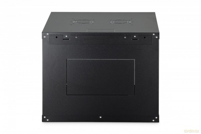 Szafa sieciowa wisząca Dynamic 19" 9U rack 474x600x600mm, drzwi szyba, czarna, niezłożona, 60kg