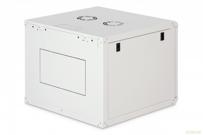 Szafa sieciowa wisząca Dynamic 19" 9U rack 474x600x600mm, drzwi szyba, szara, niezłożona, 60kg