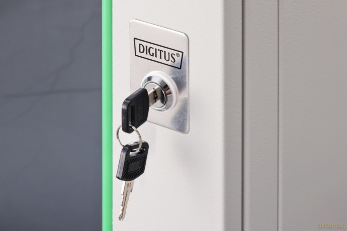 Szafa sieciowa wisząca Dynamic 19" 9U rack 474x600x600mm, drzwi szyba, szara, niezłożona, 60kg