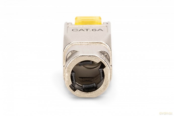 Wtyk modularny RJ45 kat.6A, PoE++, 10GbE, STP, ekranowany, beznarzędziowy, zakręcany, metalowy, AWG 22-27, linka/drut
