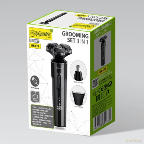 Zestaw do golenia 3w1 USB MR-678