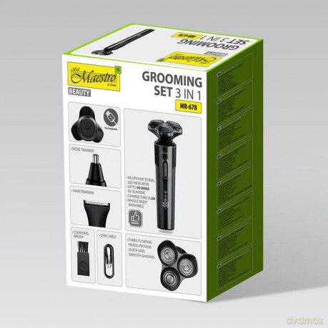 Zestaw do golenia 3w1 USB MR-678