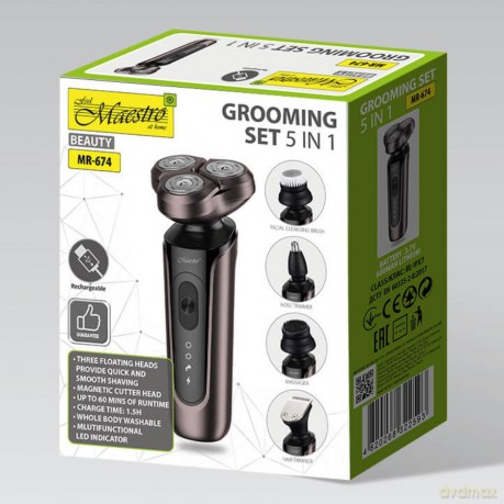 Zestaw do golenia 5w1 USB MR-674