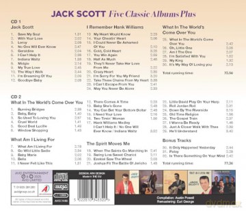 Jack Scott: Five Classic Albums Plus (Jack Scott / I Remember Hank Williams / What In The Worlds Come Over You / What Am I Living For / The Spirit Moves Me) [CD]