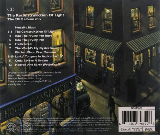 King Crimson: The Reconstrukction Of Light [CD]