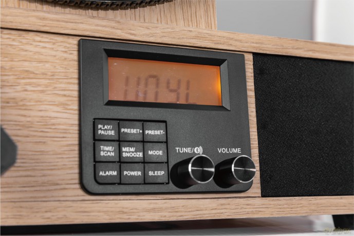 Fuse: WRAP Vertical Record Player With Bluetooth IN/OUT. FM Radio. And Built-In Album Cover Holder