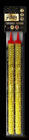 Fontanna Tortowa złote 25cm 2szt