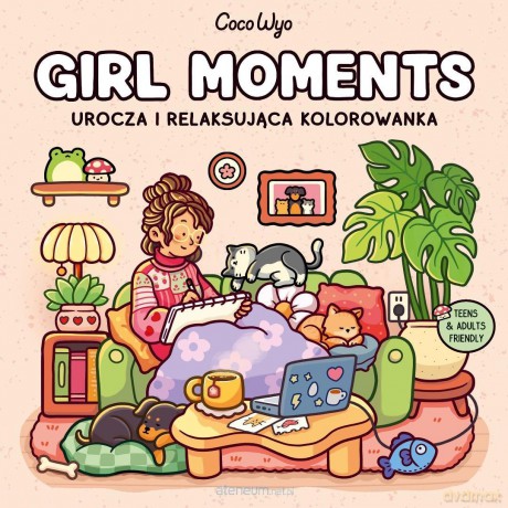 Girl Moments. Urocza i relaksująca kolorowanka - Coco Wyo [KSIĄŻKA]