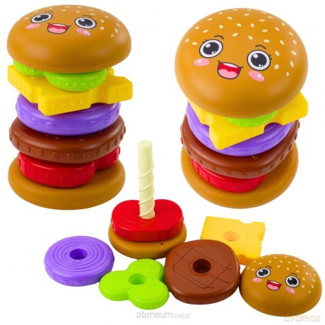 Układanka piramida hamburger 7el