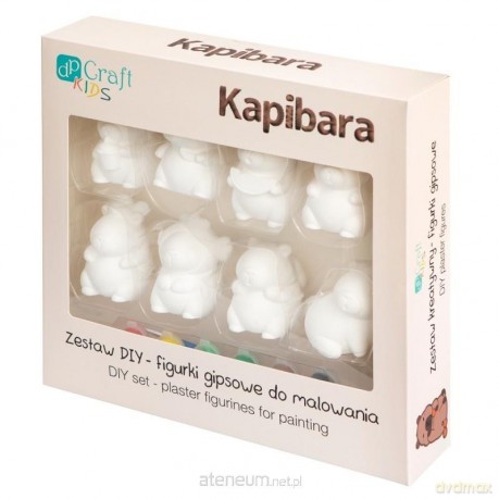 Zestaw DIY figurki gipspwe do malowania Kapibary
