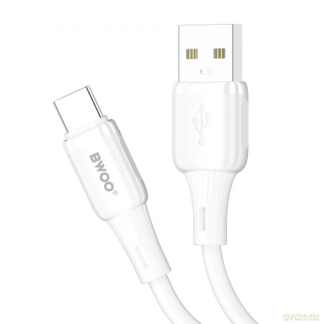 BWOO kabel 3A silikonowy X329C USB-C 3A 1m biały