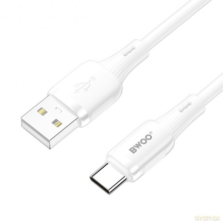 BWOO kabel 3A silikonowy X329C USB-C 3A 1m biały