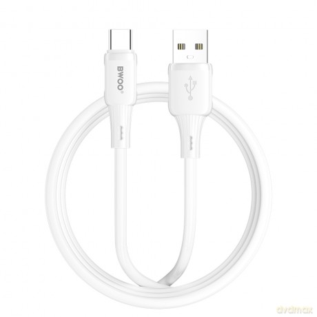 BWOO kabel 3A silikonowy X329C USB-C 3A 1m biały