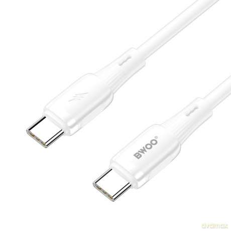 BWOO kabel silikonowy X329CC 65W USB-C 1m biały