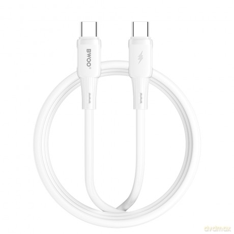 BWOO kabel silikonowy X329CC 65W USB-C 1m biały