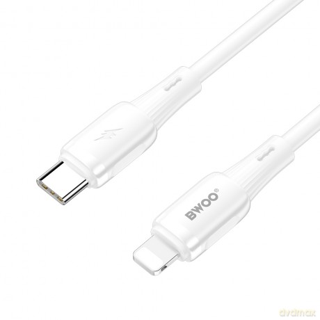 BWOO kabel silikonowy X329CL 27W USB-C - lightning 1m biały
