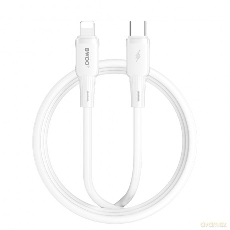 BWOO kabel silikonowy X329CL 27W USB-C - lightning 1m biały