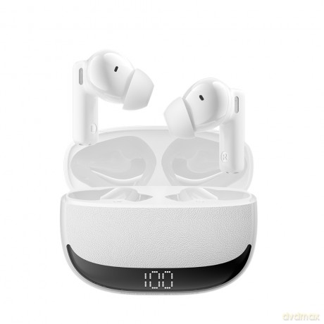 BWOO słuchawki Bluetooth BW40 TWS ANC z wyświetlaczem lcd biale