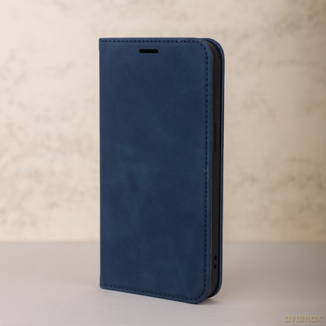 Etui Smart Suede do iPhone 17 6,3" granatowe