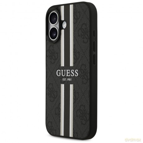 Guess nakładka 4G Printed Stripes MagSafe do iPhone 17 czarna